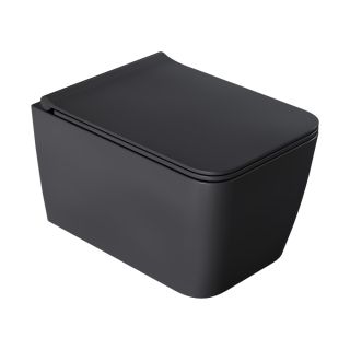 Подвесной унитаз Boheme Zen 967-SET-A безободковый антрацит